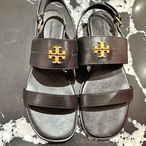 Tory Burch Black and Gold women’s Sandals